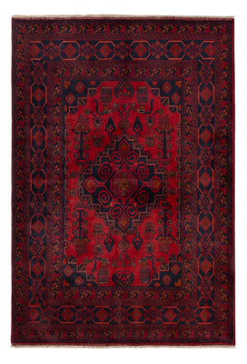 Tapis afghan - Kunduz - 197 x 128 cm - rouge