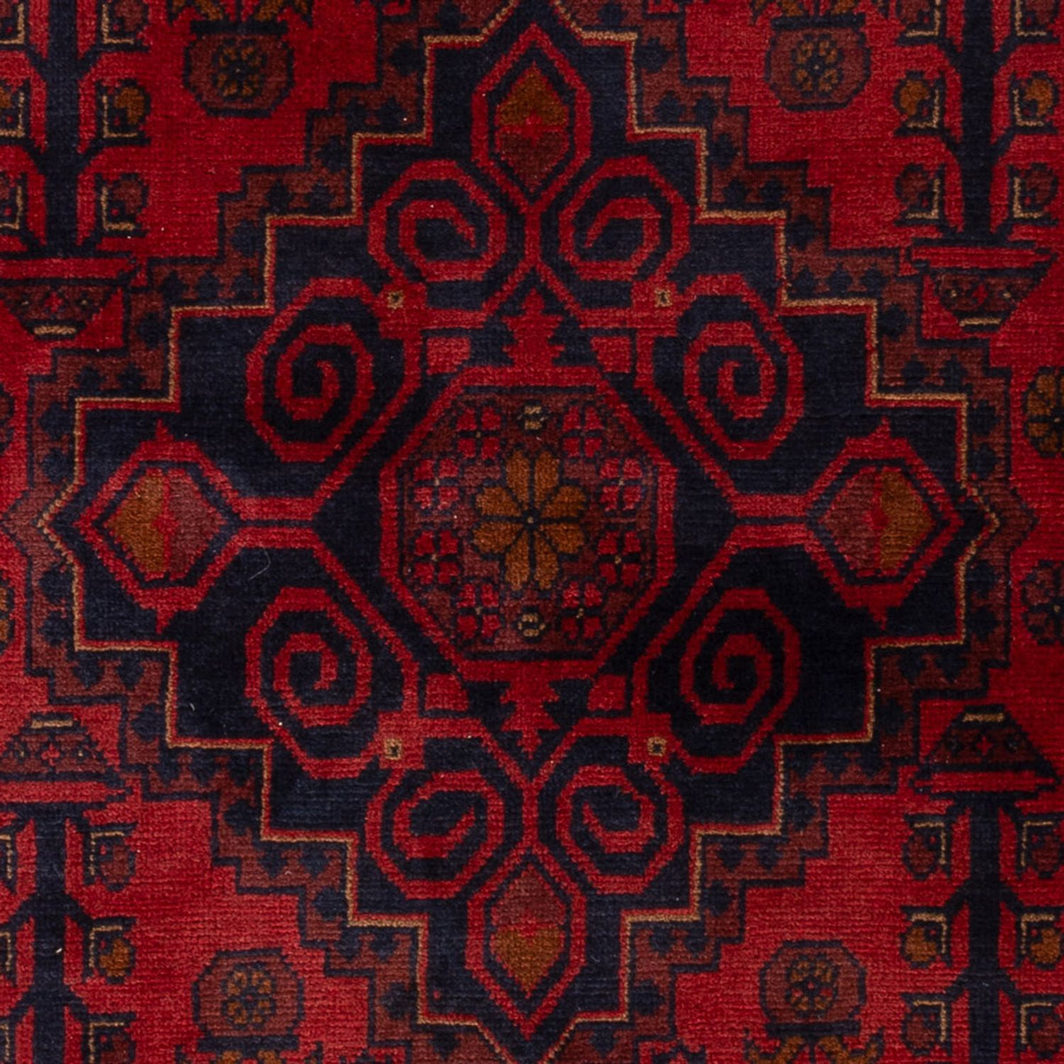 Tapis afghan - Kunduz - 197 x 128 cm - rouge
