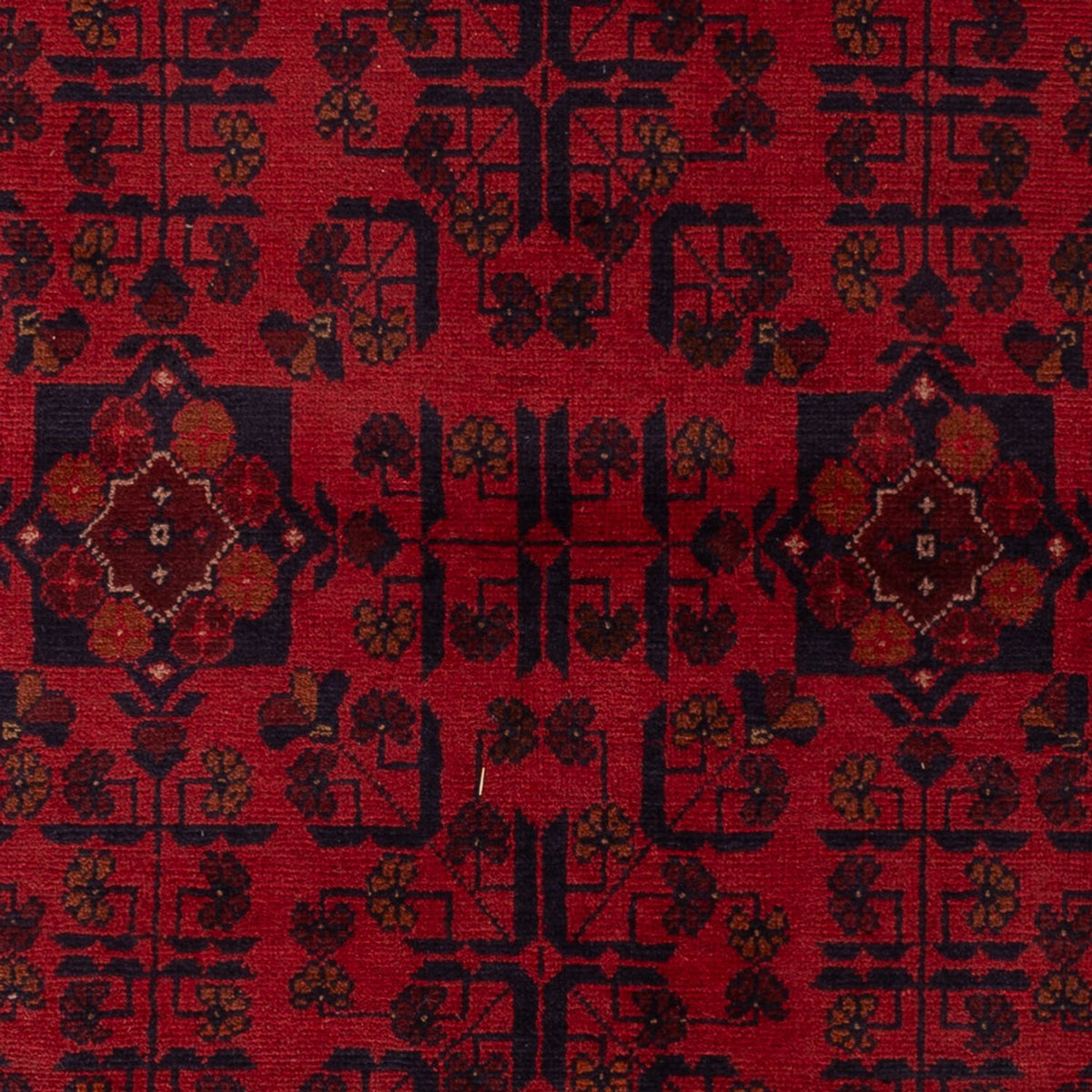 Tapis afghan - Kunduz - 191 x 127 cm - rouge foncé