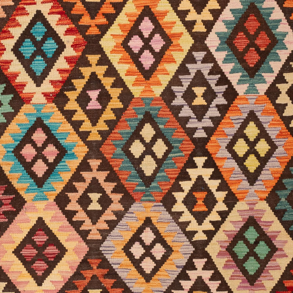 Tapis Kelim - Splash - 307 x 205 cm - multicolore