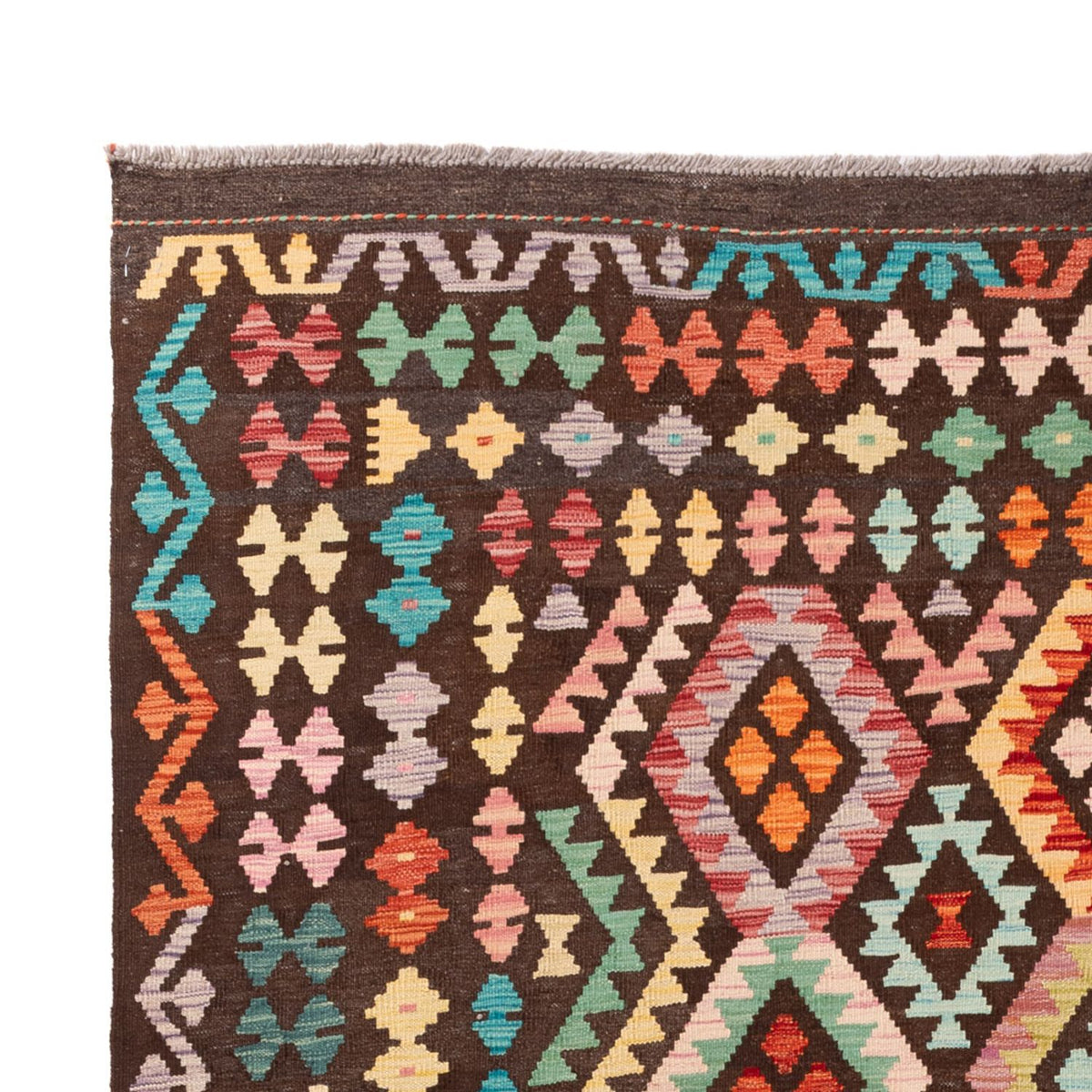 Tapis Kelim - Splash - 307 x 205 cm - multicolore