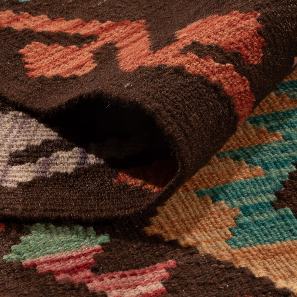 Tapis Kelim - Splash - 307 x 205 cm - multicolore