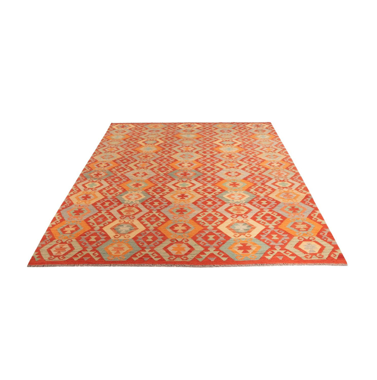 Tapis Kelim - Splash - 303 x 206 cm - multicolore