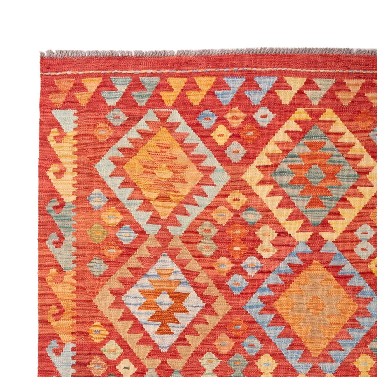 Tapis Kelim - Splash - 301 x 193 cm - multicolore