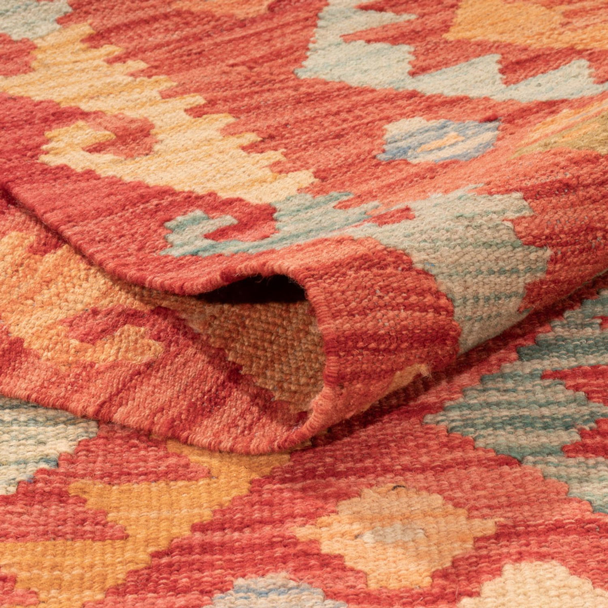 Tapis Kelim - Splash - 301 x 193 cm - multicolore