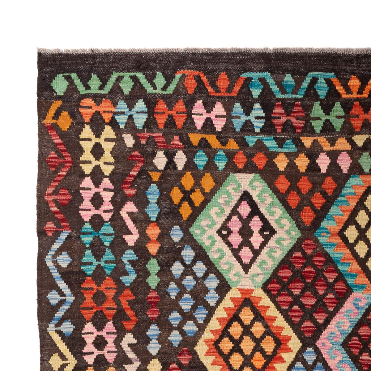 Tapis Kelim - Splash - 293 x 206 cm - multicolore