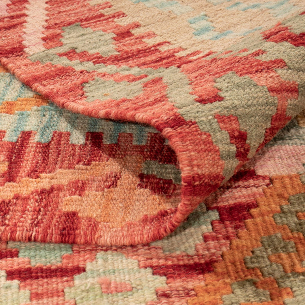 Tapis Kelim - Splash - 308 x 206 cm - multicolore