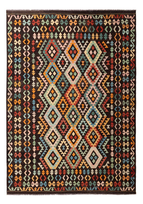 Tapis Kelim - Splash - 291 x 206 cm - multicolore