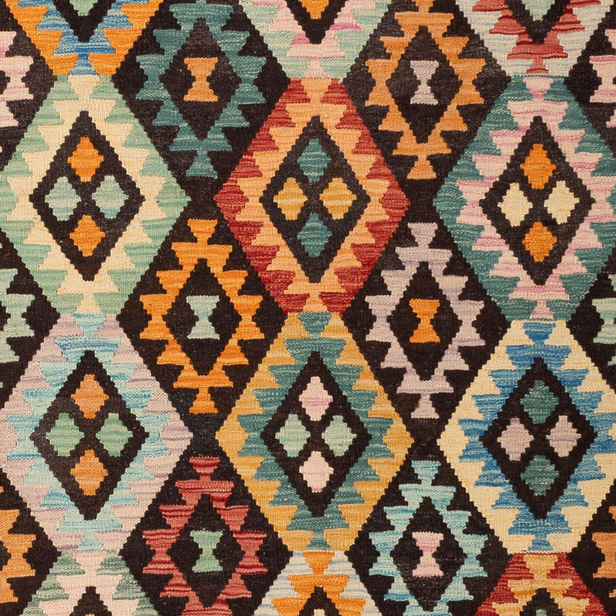 Tapis Kelim - Splash - 291 x 206 cm - multicolore