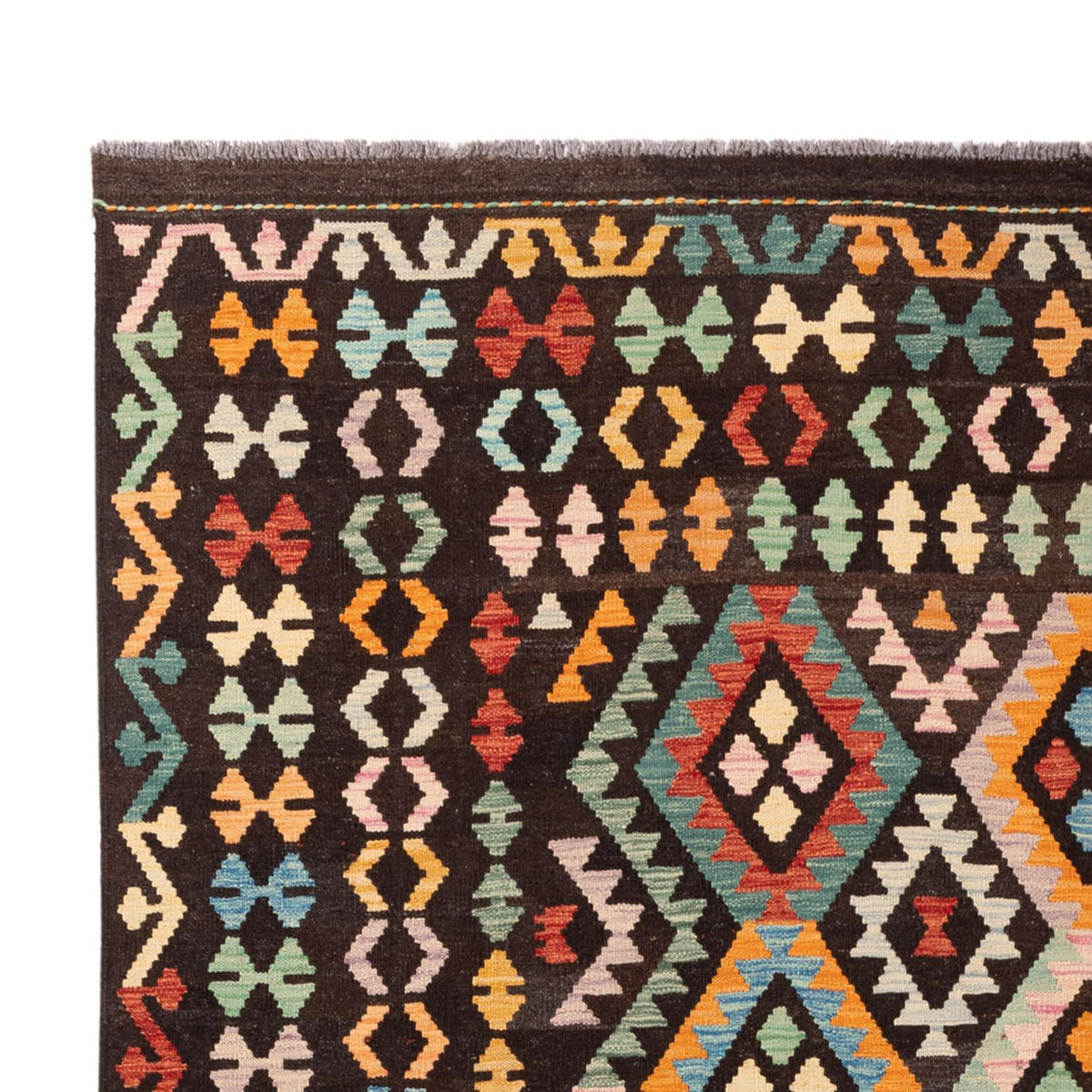 Tapis Kelim - Splash - 291 x 206 cm - multicolore