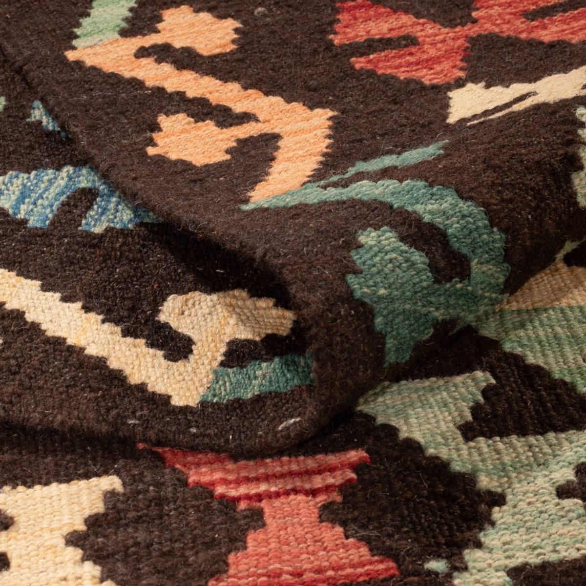 Tapis Kelim - Splash - 291 x 206 cm - multicolore