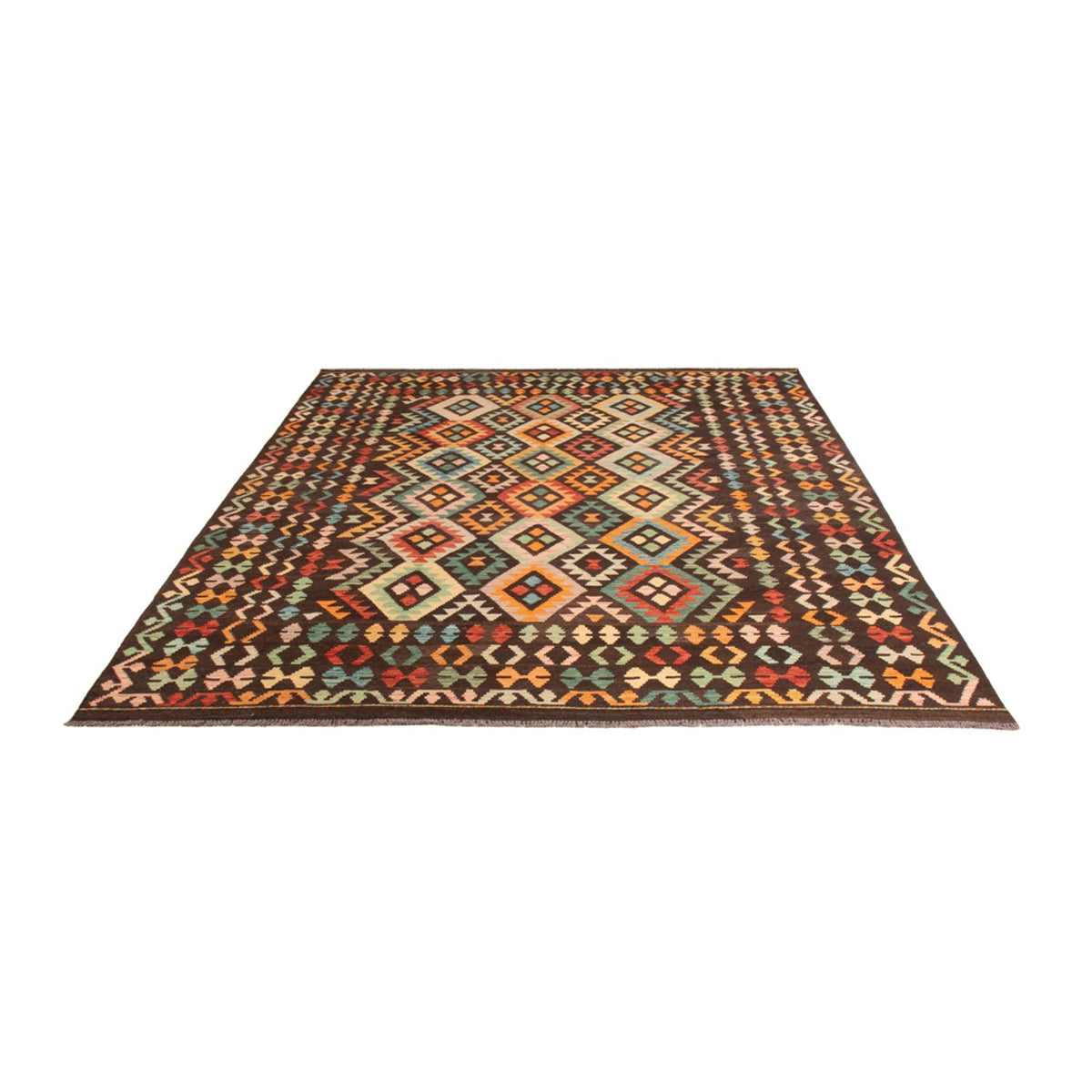 Tapis Kelim - Splash - 291 x 206 cm - multicolore