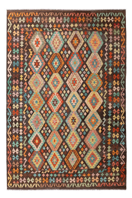 Tapis Kelim - Splash - 306 x 201 cm - multicolore