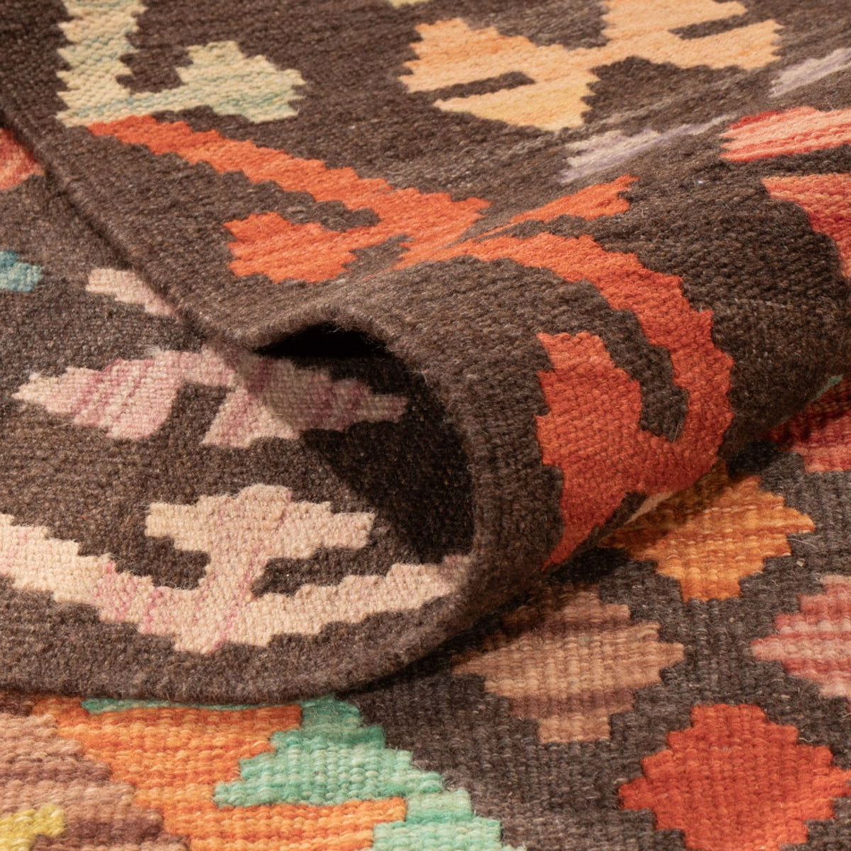 Tapis Kelim - Splash - 306 x 201 cm - multicolore