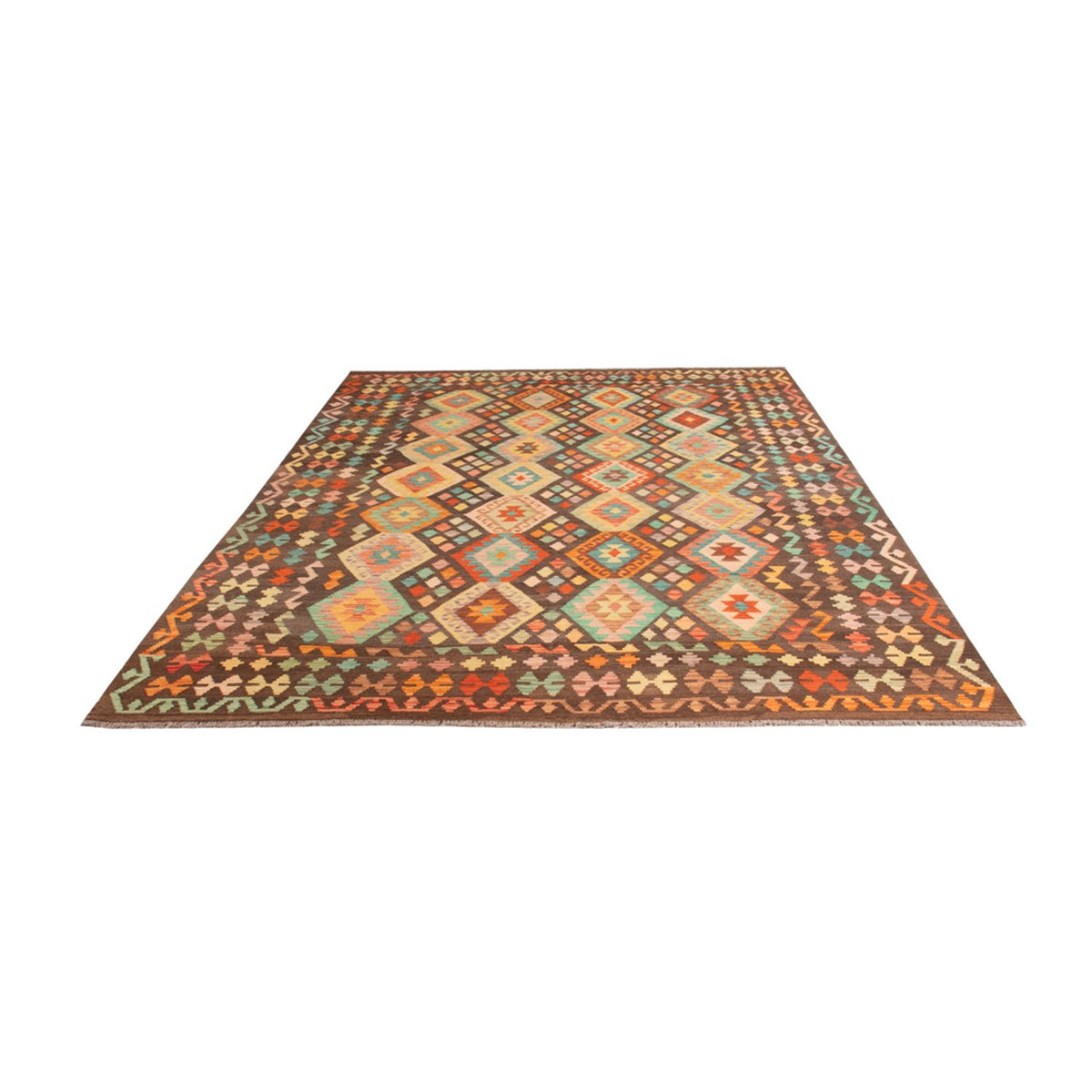 Tapis Kelim - Splash - 306 x 201 cm - multicolore