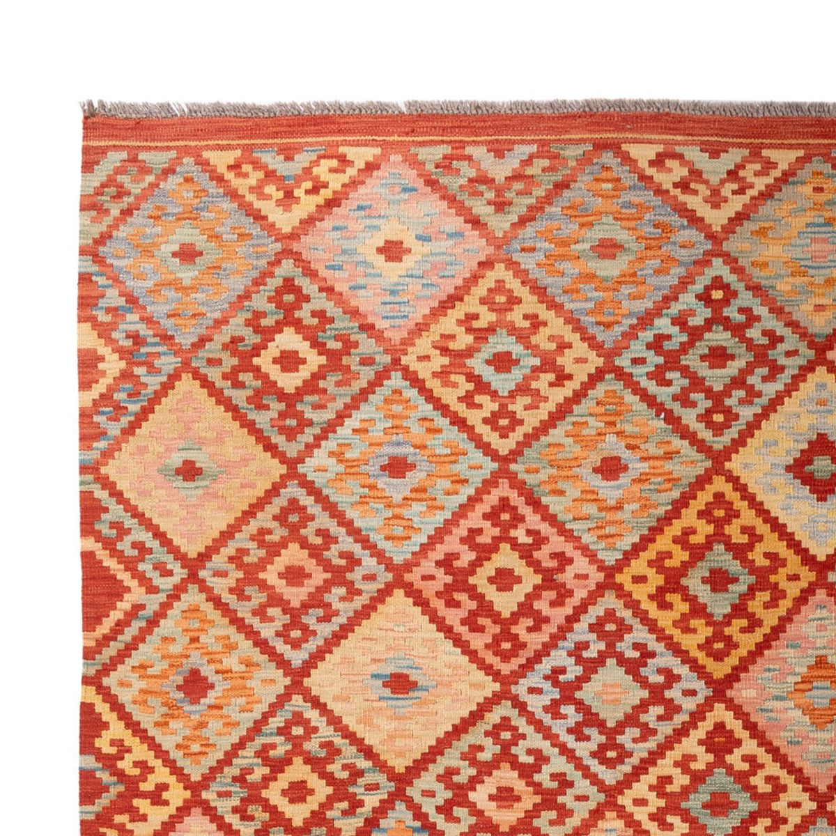 Tapis Kelim - Splash - 305 x 207 cm - multicolore