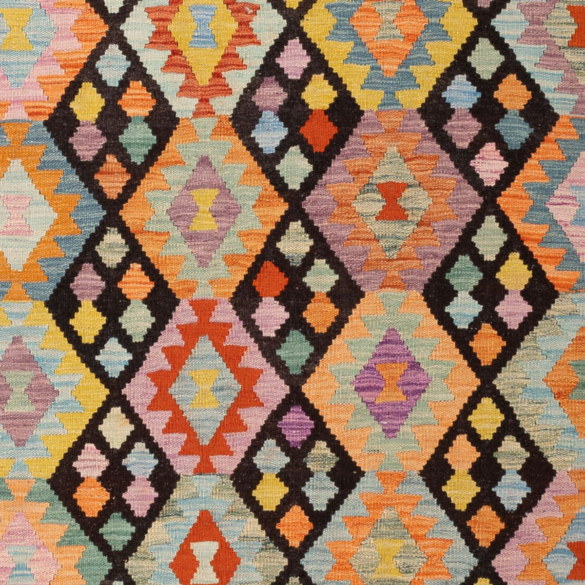 Tapis Kelim - Splash - 300 x 205 cm - multicolore