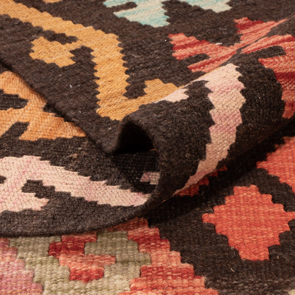 Tapis Kelim - Splash - 306 x 209 cm - multicolore