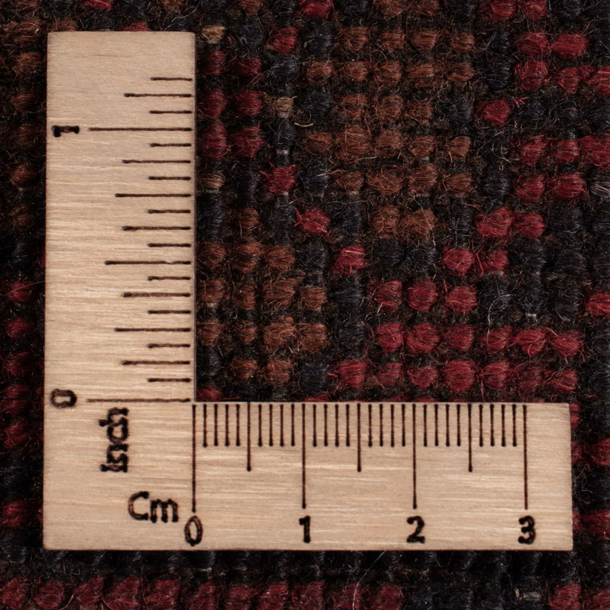 Tapis afghan - Kunduz - 201 x 128 cm - rouge foncé