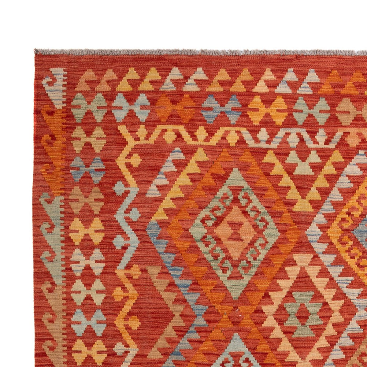 Tapis Kelim - Splash - 306 x 194 cm - multicolore