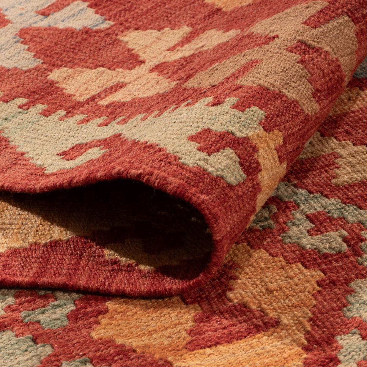 Tapis Kelim - Splash - 306 x 194 cm - multicolore