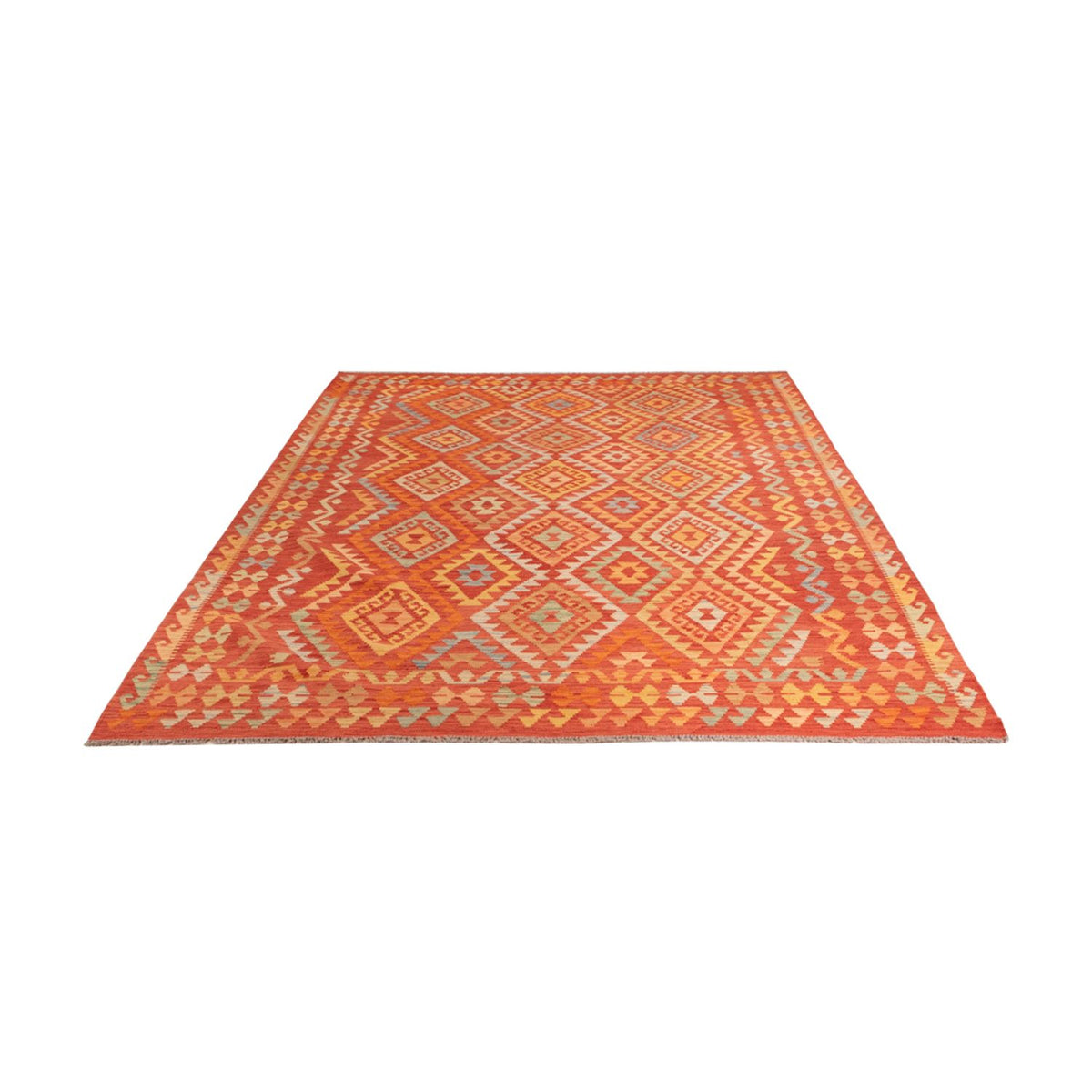 Tapis Kelim - Splash - 306 x 194 cm - multicolore