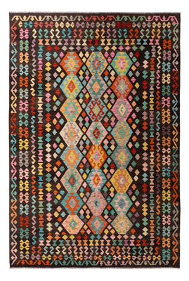 Tapis Kelim - Splash - 291 x 197 cm - multicolore