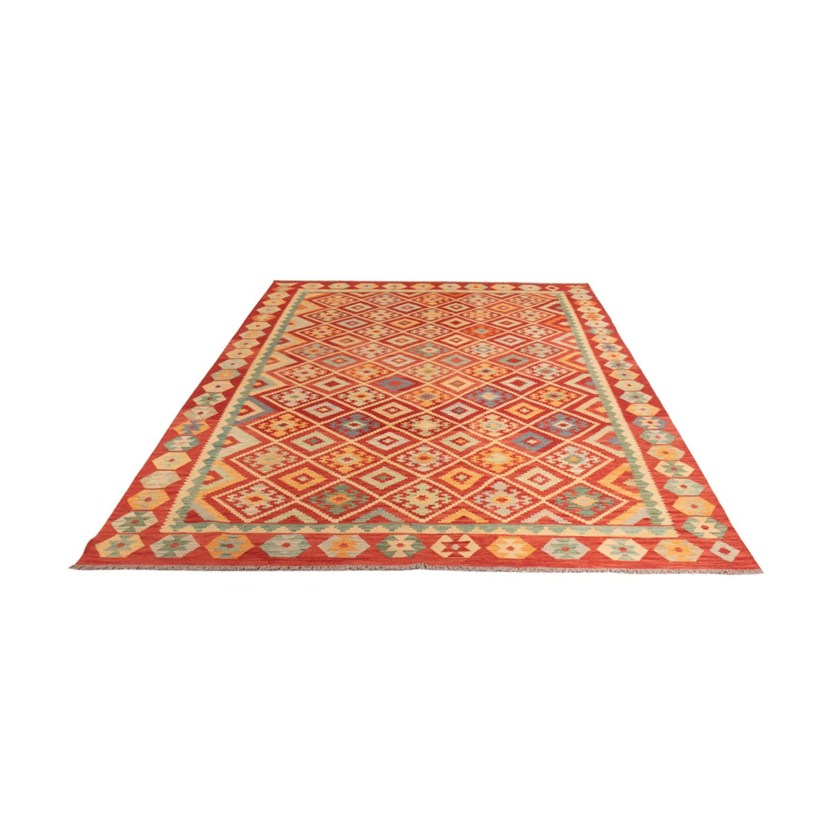 Tapis Kelim - Splash - 292 x 206 cm - multicolore