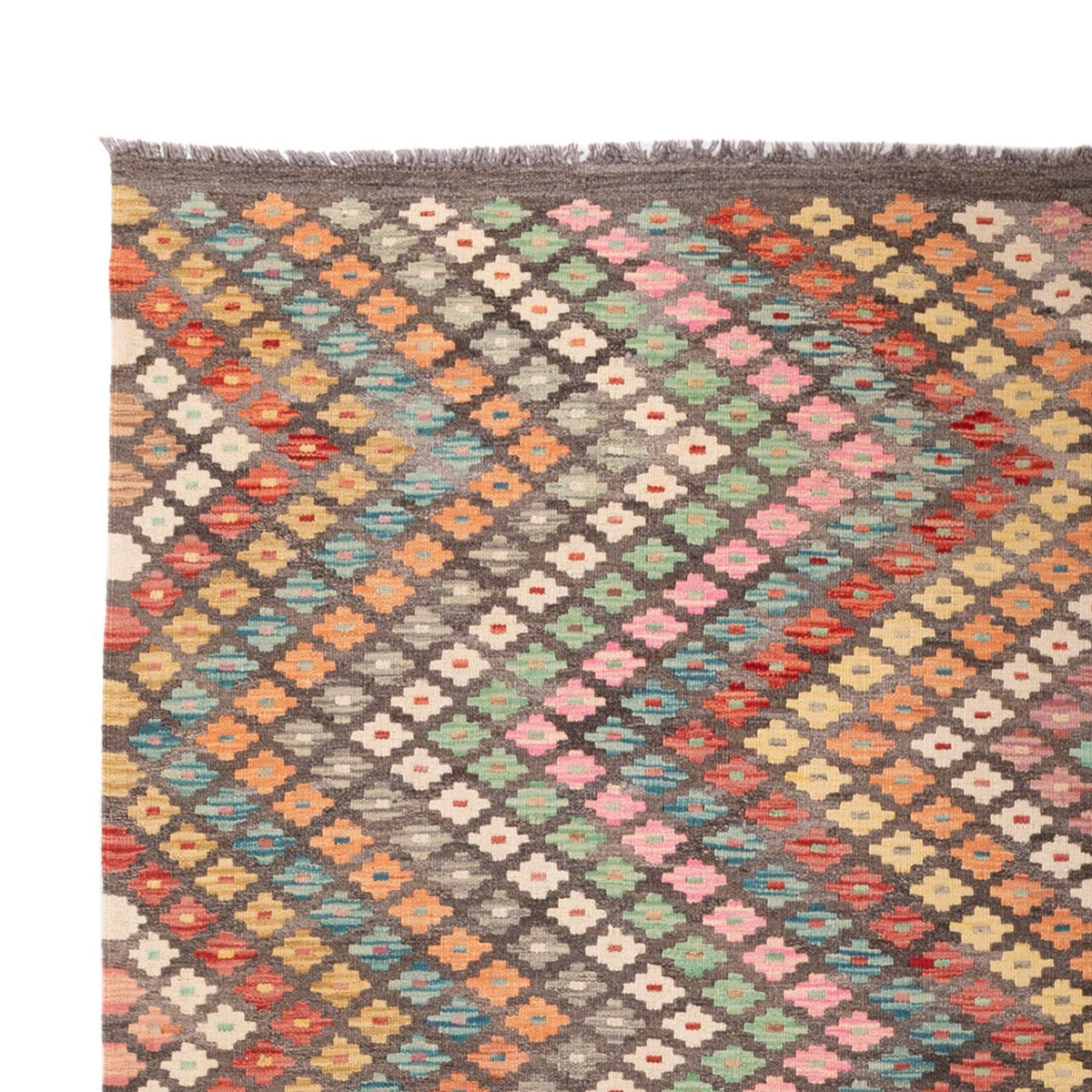 Tapis Kelim - Splash - 296 x 204 cm - multicolore