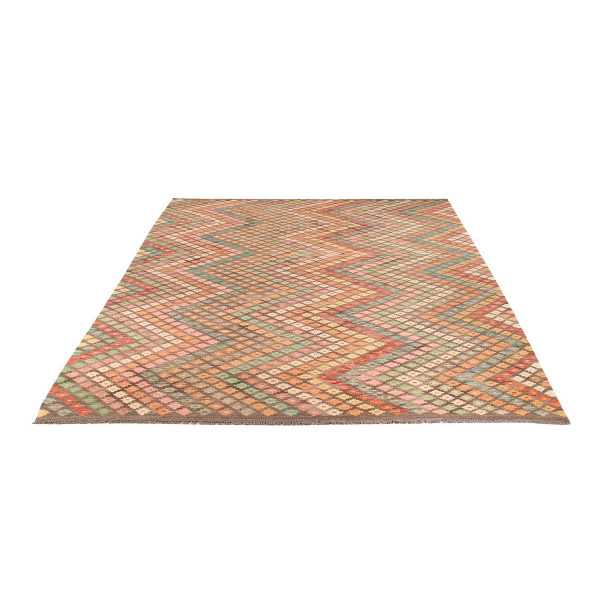 Tapis Kelim - Splash - 296 x 204 cm - multicolore