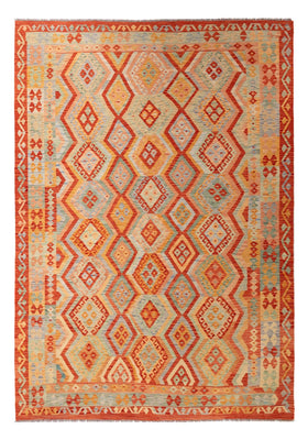 Tapis Kelim - Splash - 299 x 206 cm - multicolore