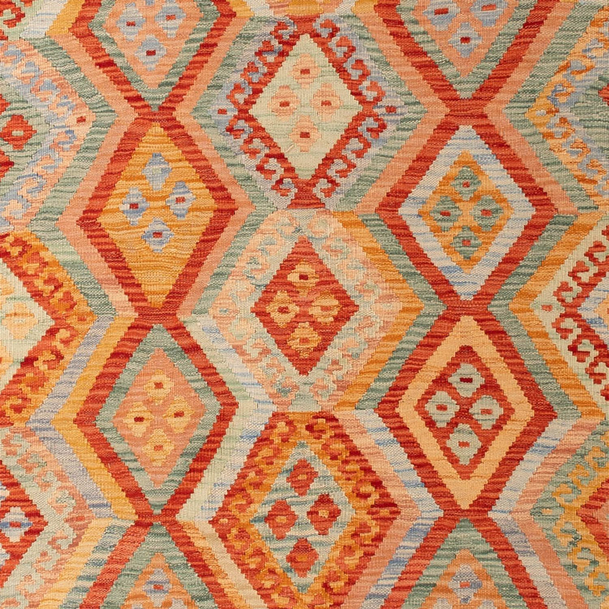 Tapis Kelim - Splash - 299 x 206 cm - multicolore