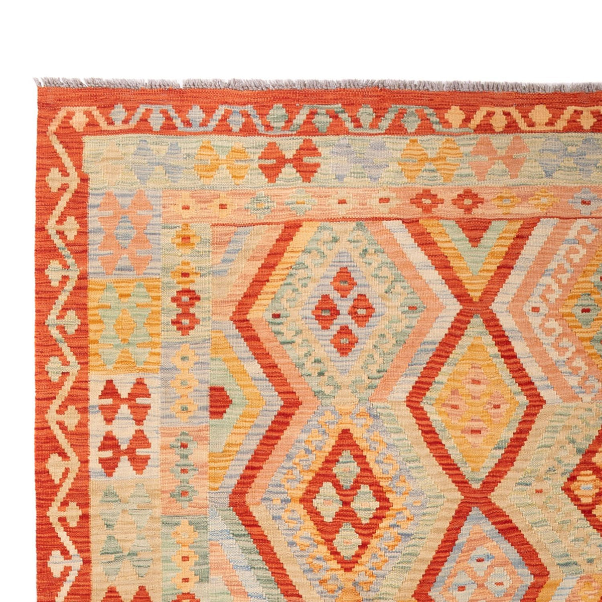 Tapis Kelim - Splash - 299 x 206 cm - multicolore