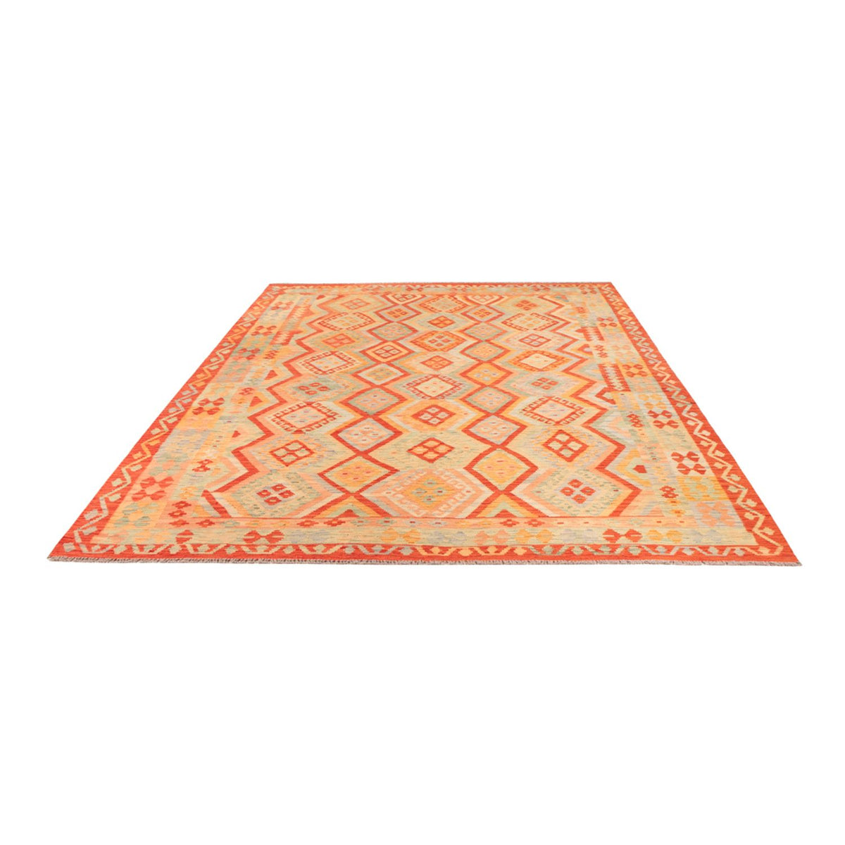Tapis Kelim - Splash - 299 x 206 cm - multicolore
