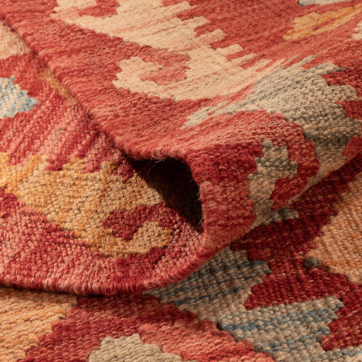 Tapis Kelim - Splash - 303 x 199 cm - multicolore