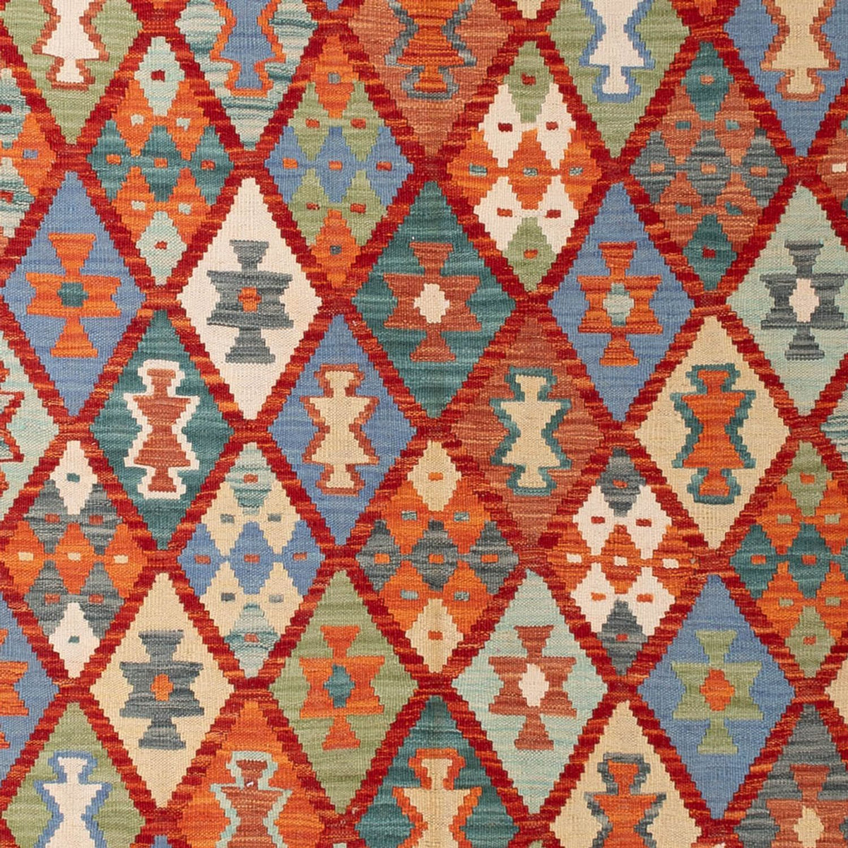 Tapis Kelim - Splash - 294 x 213 cm - multicolore