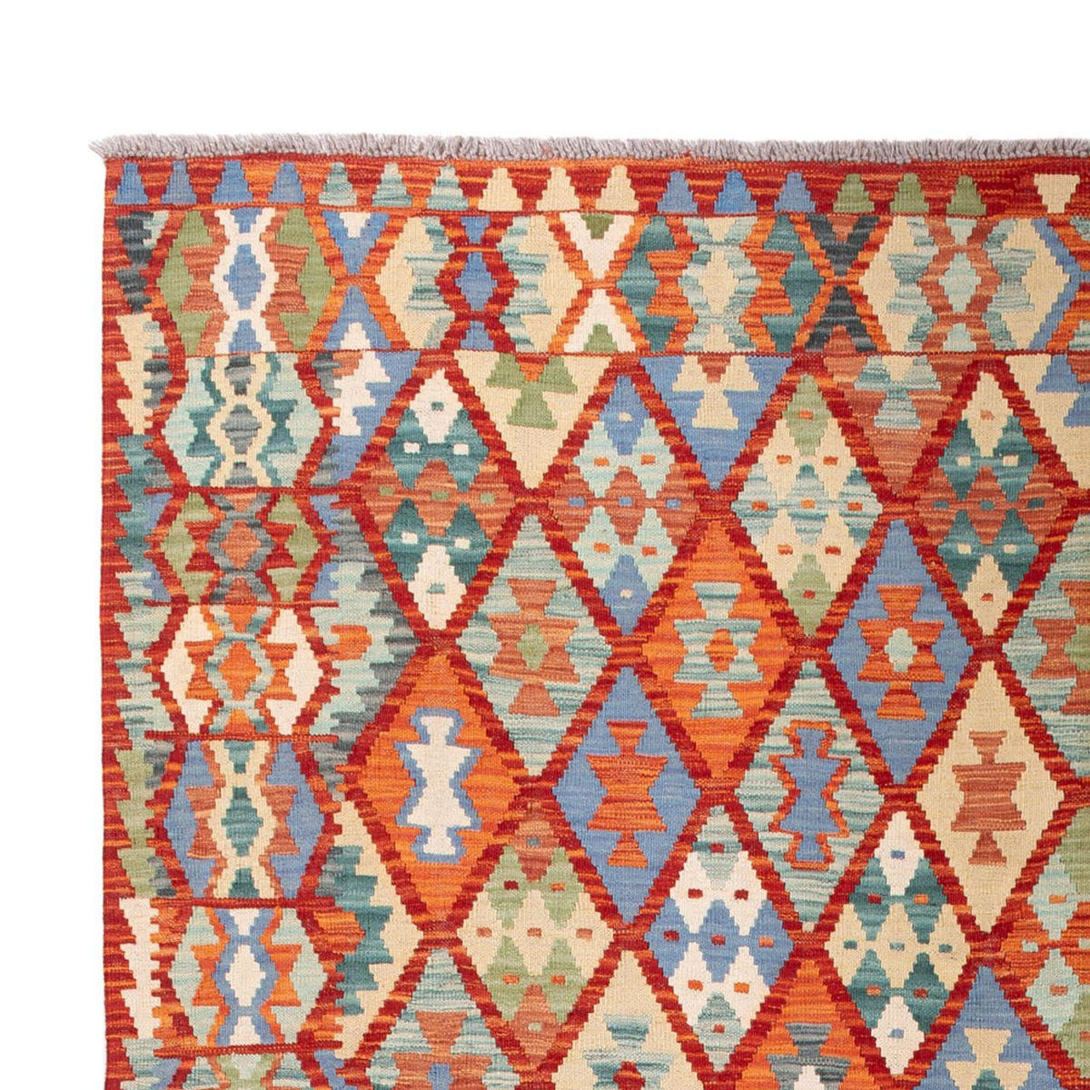 Tapis Kelim - Splash - 294 x 213 cm - multicolore