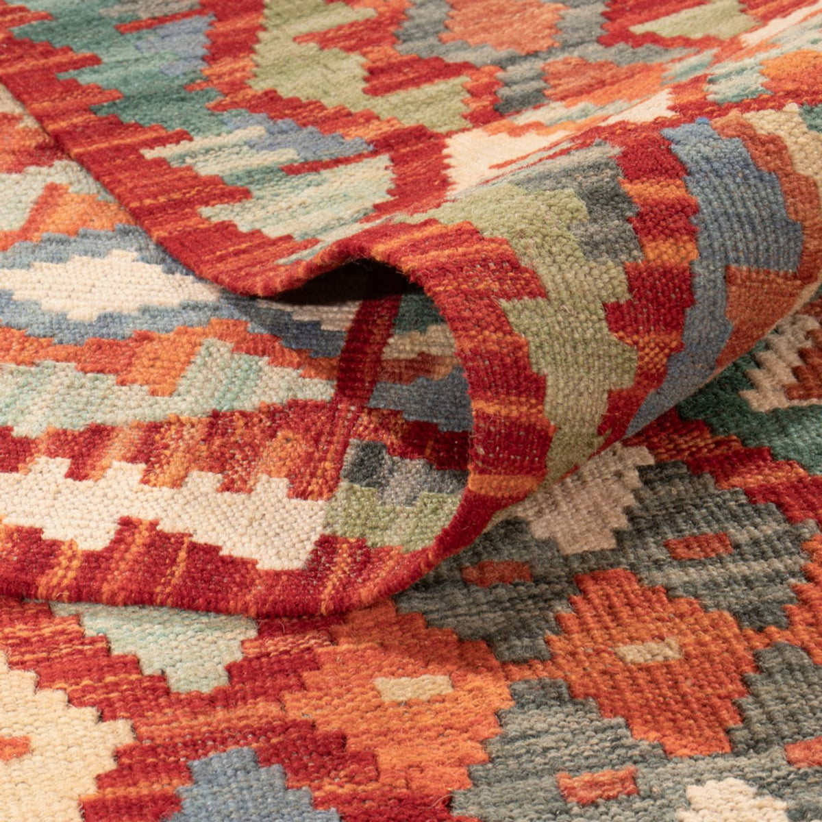 Tapis Kelim - Splash - 294 x 213 cm - multicolore