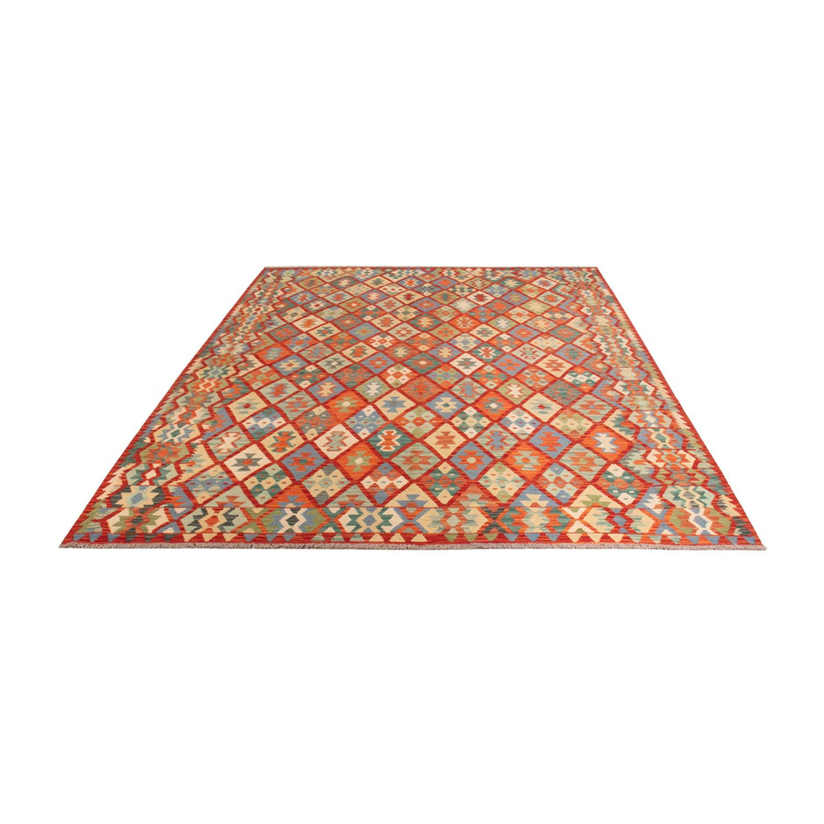 Tapis Kelim - Splash - 294 x 213 cm - multicolore