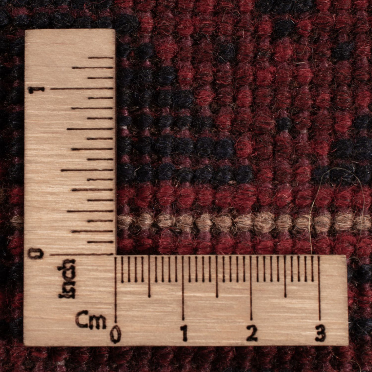 Tapis afghan - Kunduz - 197 x 127 cm - rouge foncé