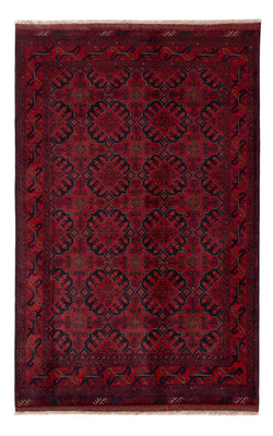 Tapis afghan - Kunduz - 198 x 125 cm - rouge foncé