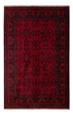 Tapis afghan - Kunduz - 195 x 125 cm - rouge foncé