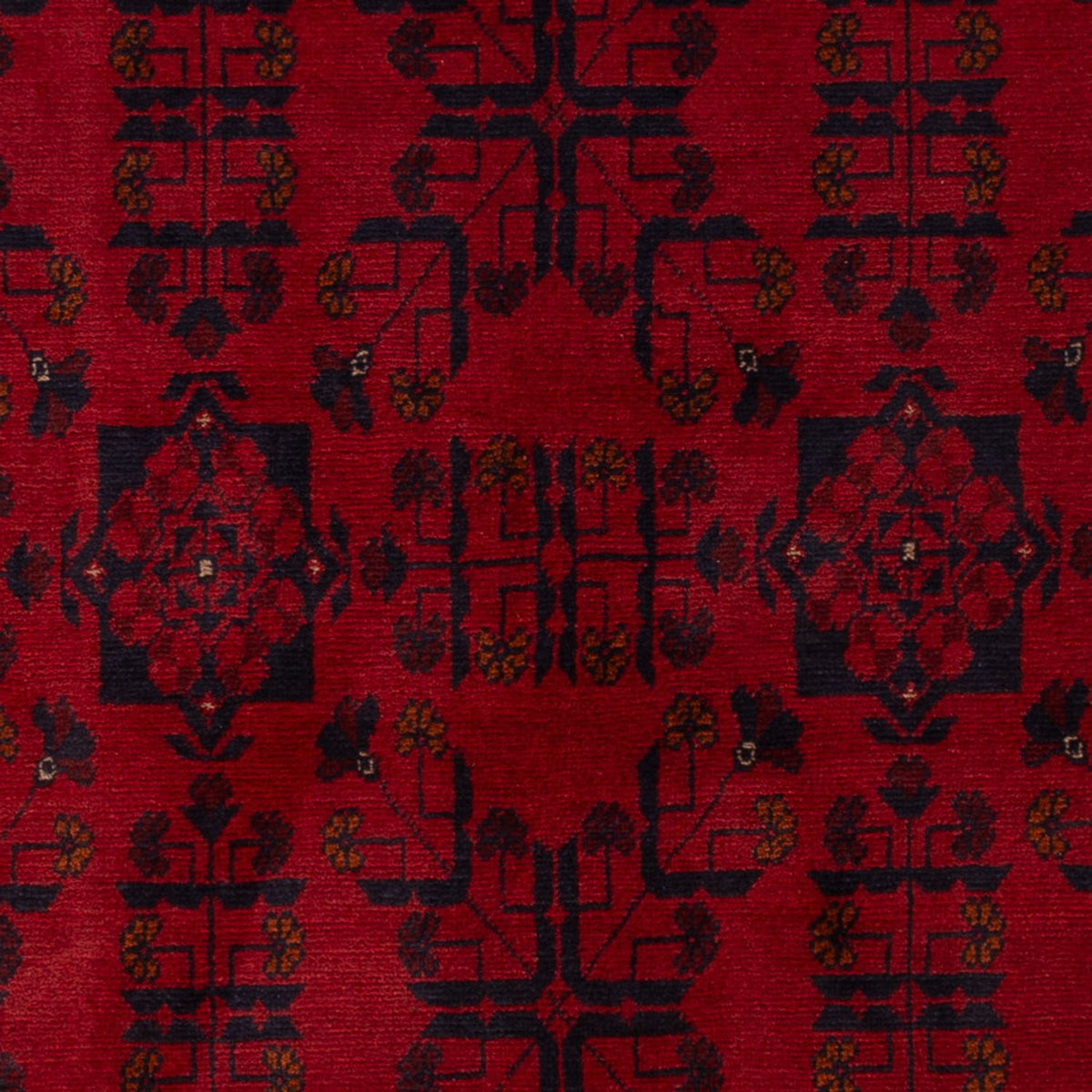 Tapis afghan - Kunduz - 195 x 125 cm - rouge foncé