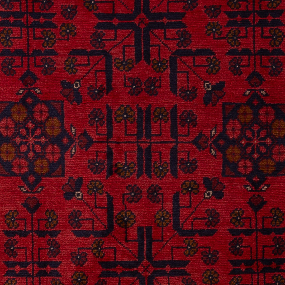 Tapis afghan - Kunduz - 196 x 130 cm - rouge foncé