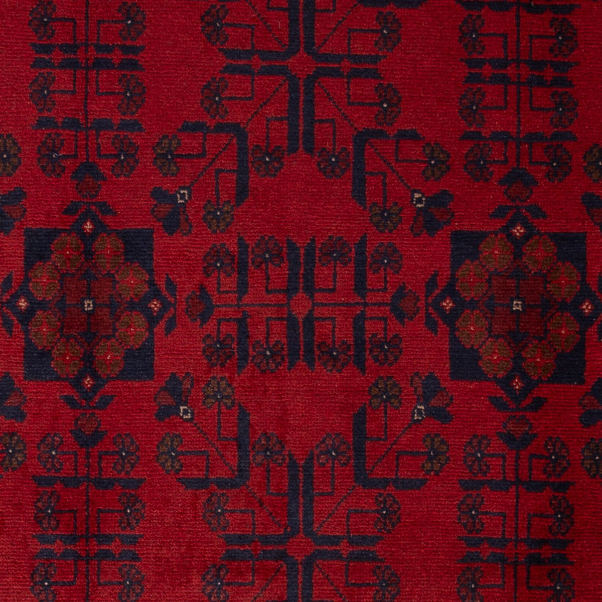 Tapis afghan - Kunduz - 197 x 125 cm - rouge foncé