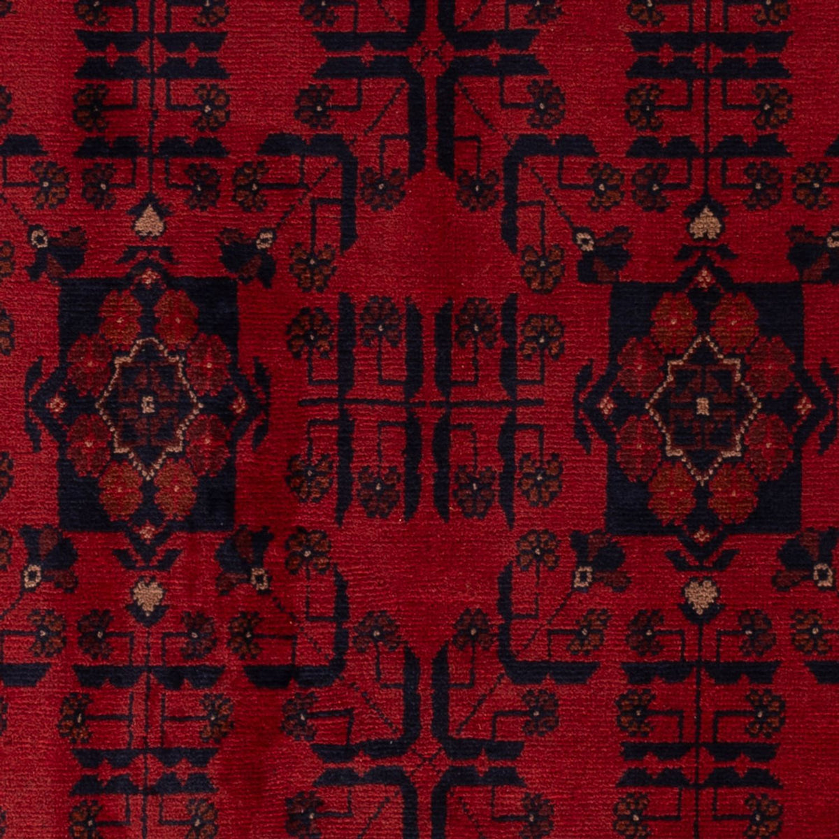 Tapis afghan - Kunduz - 197 x 121 cm - rouge foncé