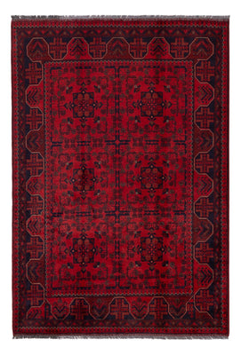Tapis afghan - Kunduz - 195 x 128 cm - rouge foncé