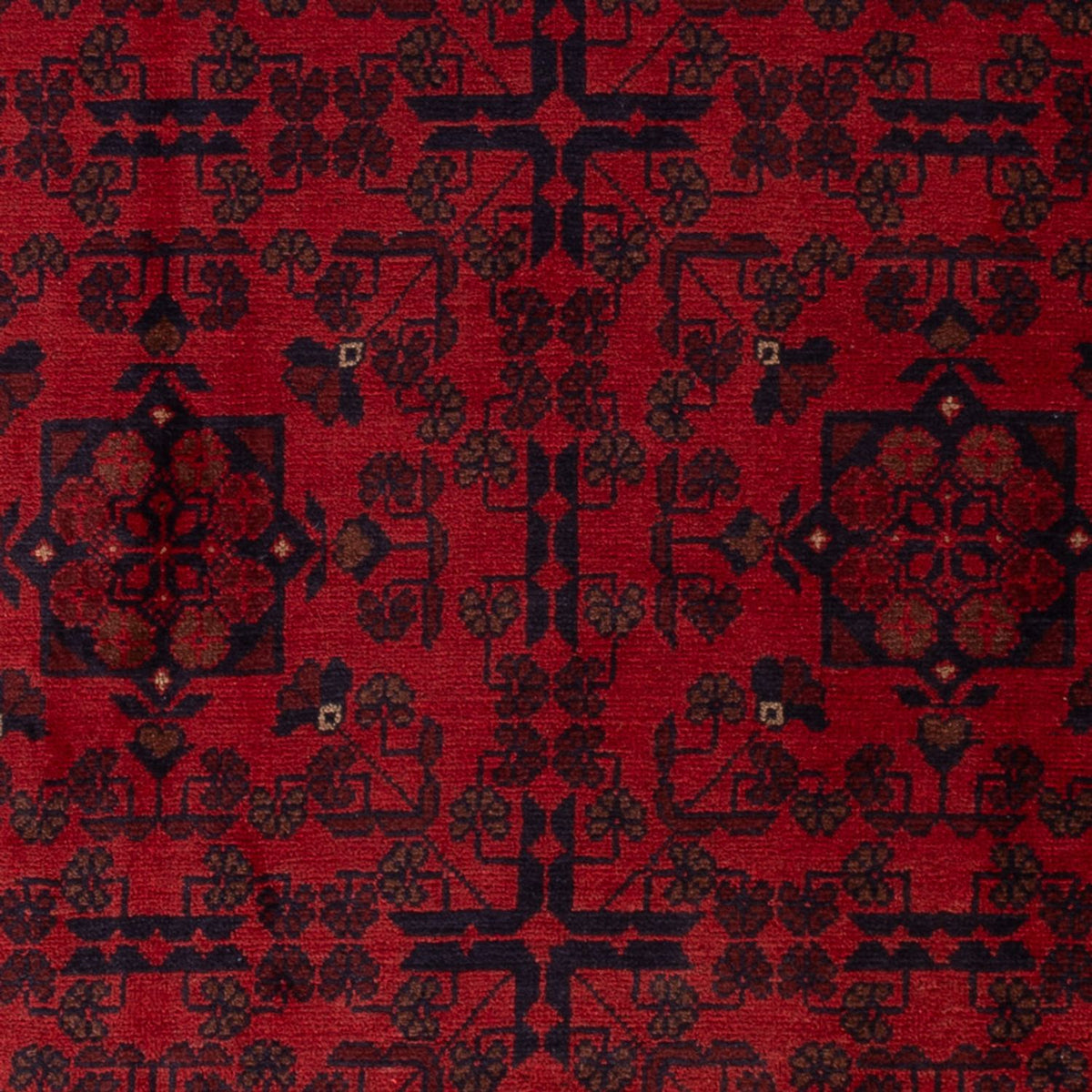 Tapis afghan - Kunduz - 195 x 128 cm - rouge foncé