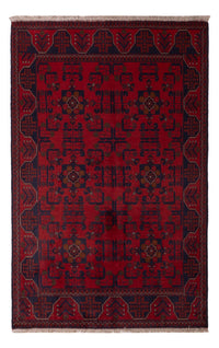 Tapis afghan - Kunduz - 196 x 121 cm - rouge foncé