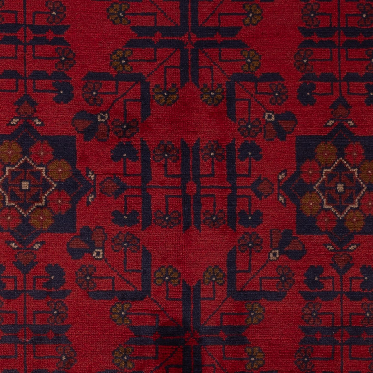 Tapis afghan - Kunduz - 196 x 121 cm - rouge foncé